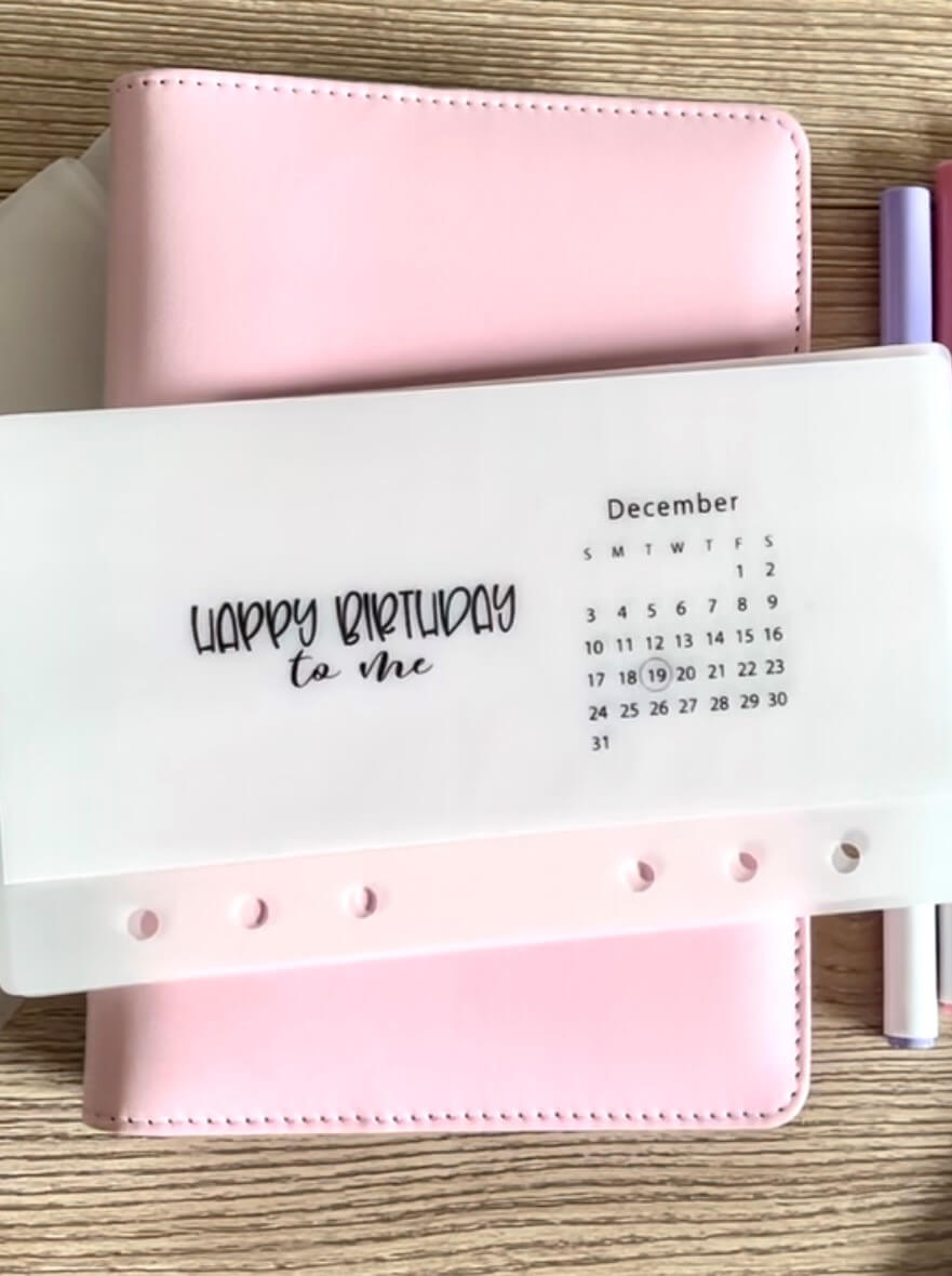 A6 Black Custom Birthday Vellum Cash Envelope