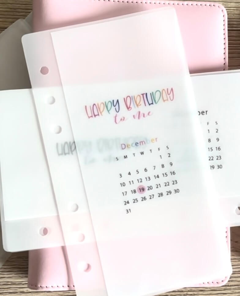A6 Rainbow Custom Birthday Vellum Cash Envelope