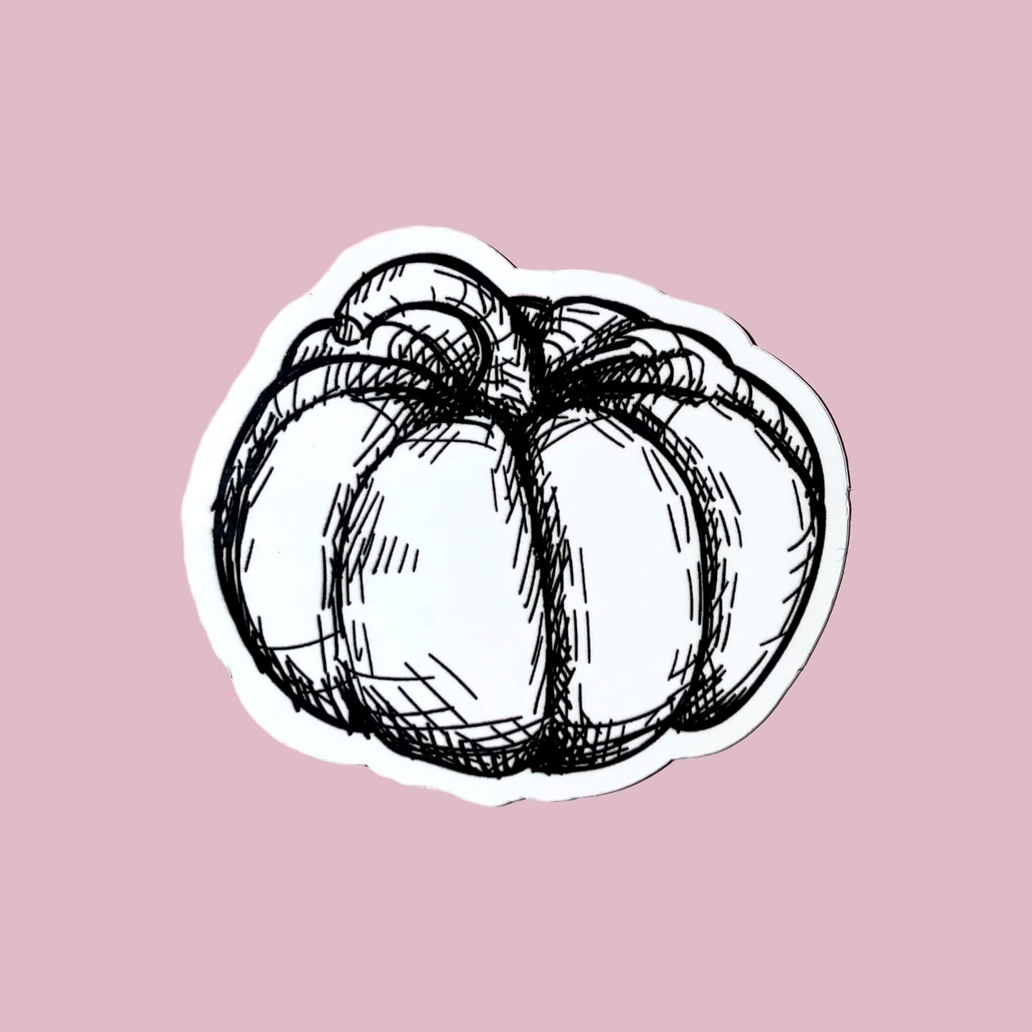 Black & White Pumpkin Vinyl Sticker