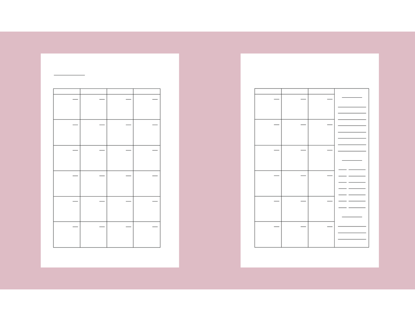 2025 Dated Pink Florals Budget Planner