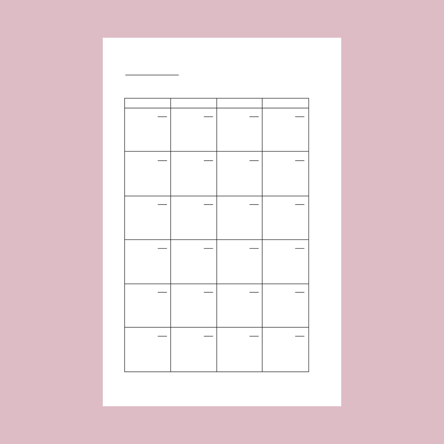 Colorful Hearts Undated Monthly Planner