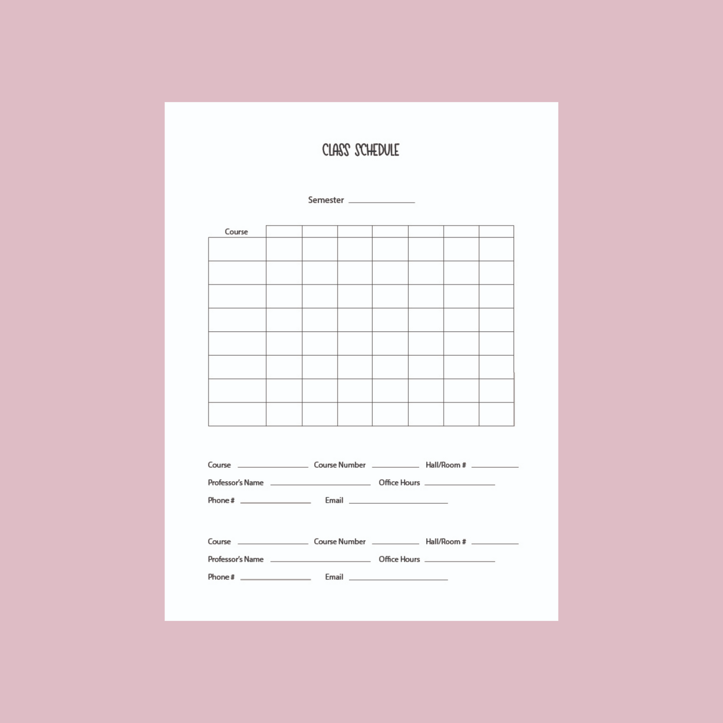 2025 Dated Pastel Leopard Academic Planner