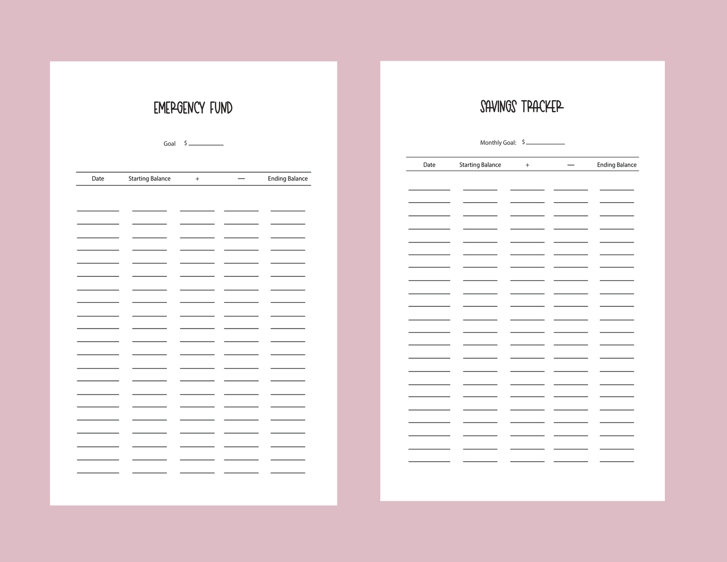 2025 Dated Pink Florals Budget Planner