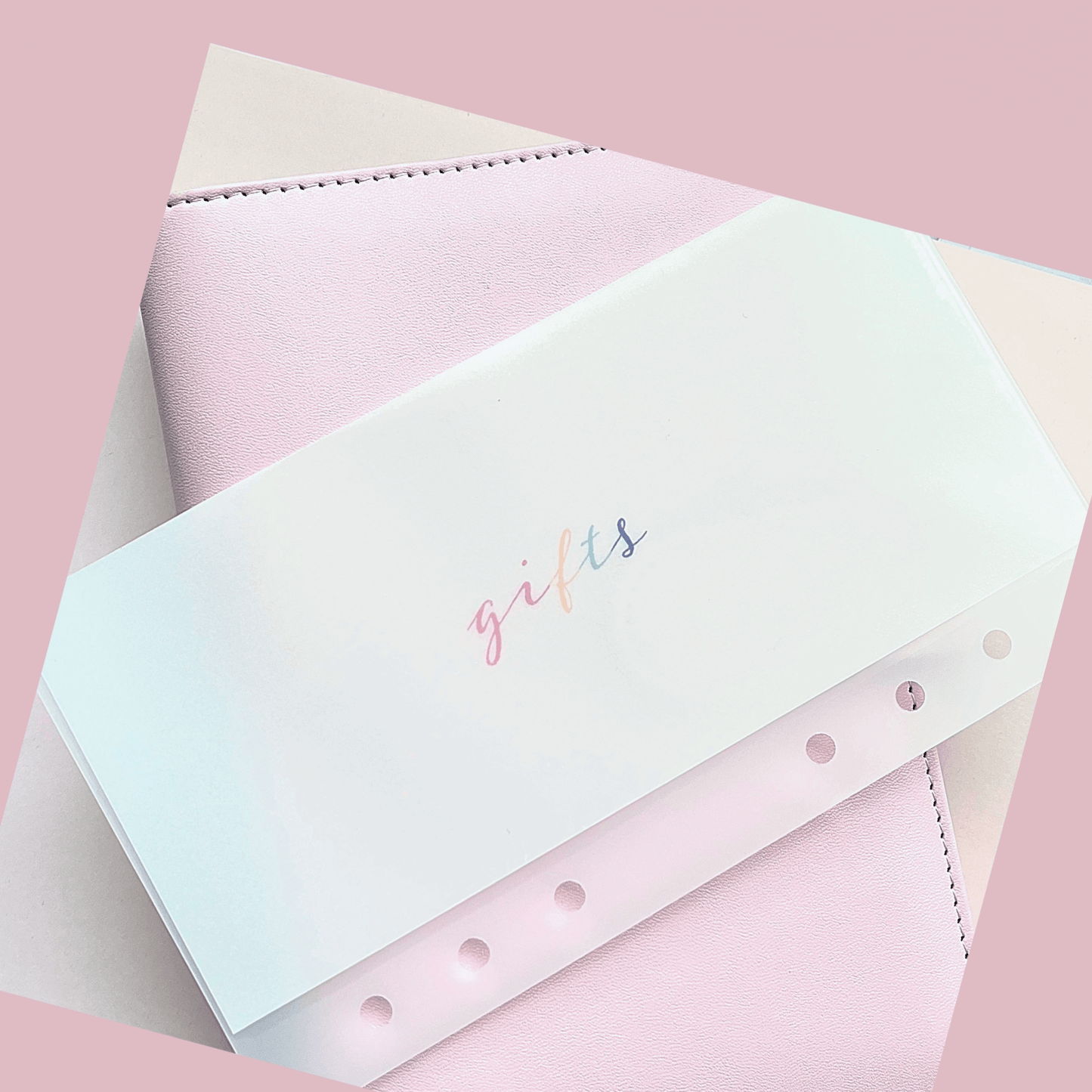 A6 Rainbow Lowercase Script Vellum Cash Envelopes