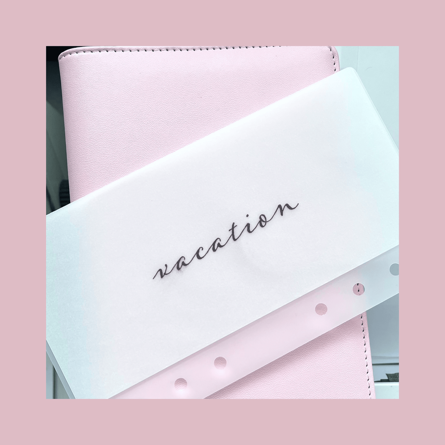 A6 Black Lowercase Script Vellum Cash Envelopes
