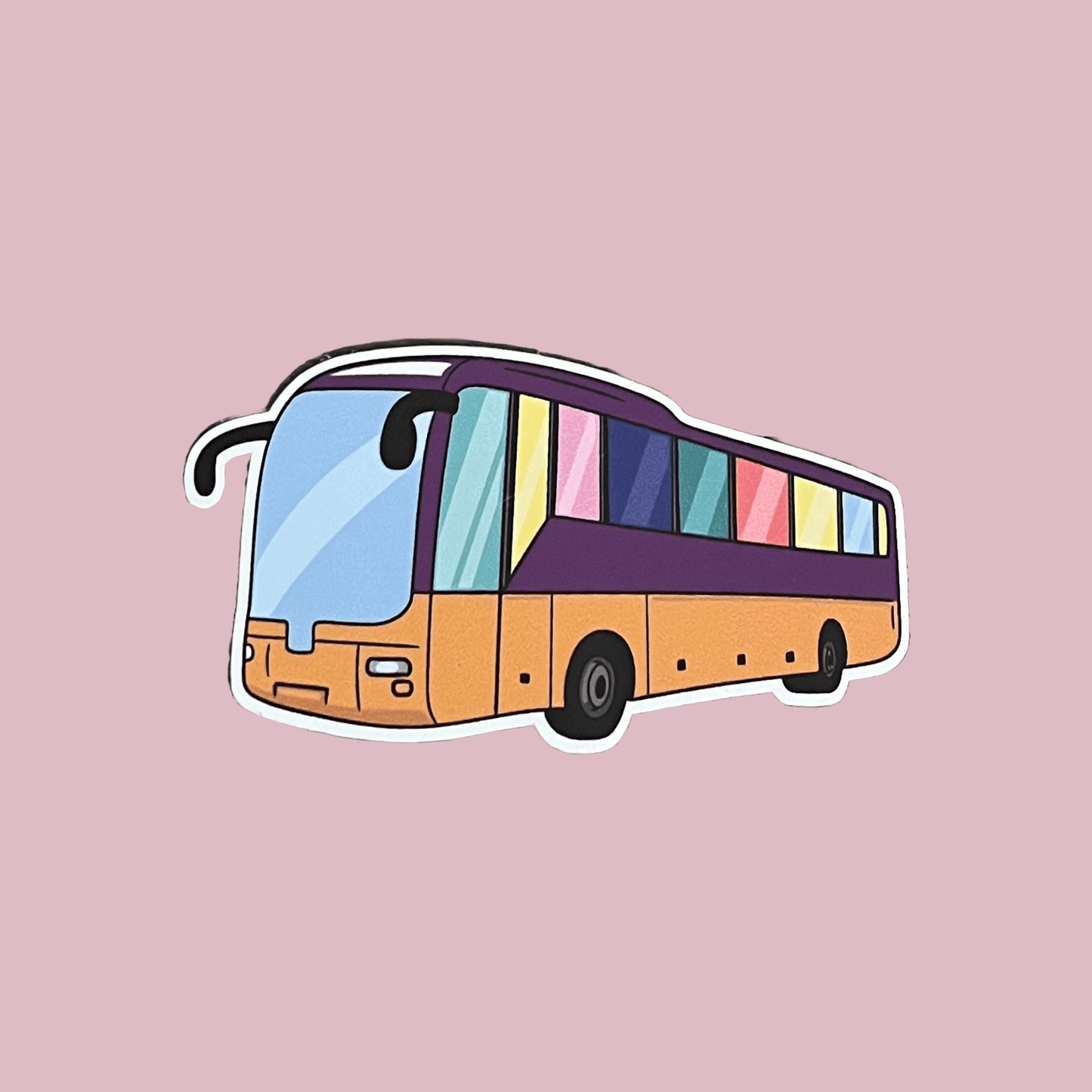 Charter Bus Vinyl Die Cut Sticker