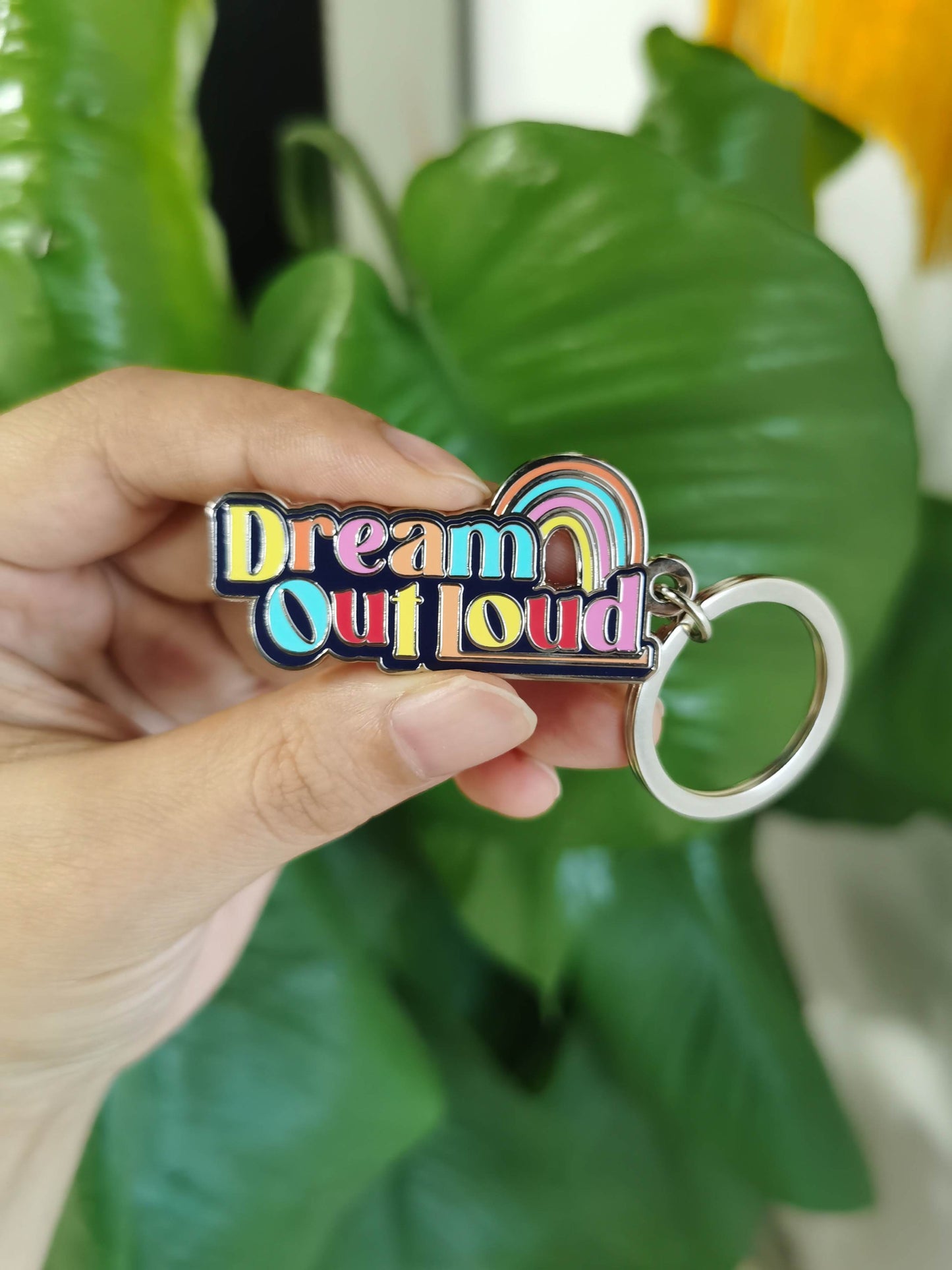 Dream Out Loud Enamel Keychain