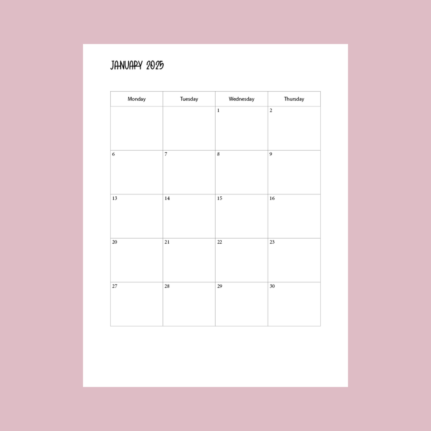 2025 Dated Pastel Leopard Academic Planner