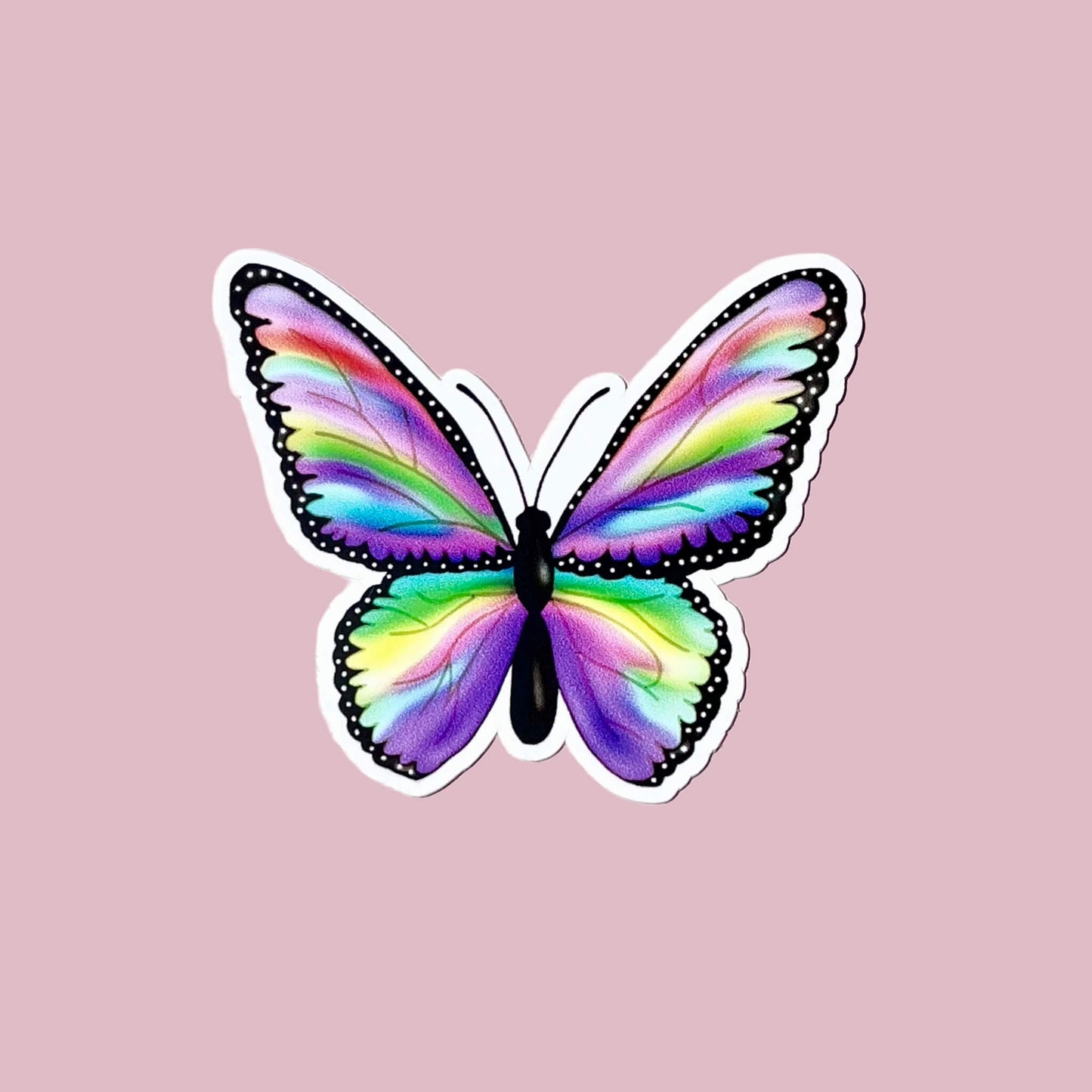 Purple Butterfly Vinyl Sticker