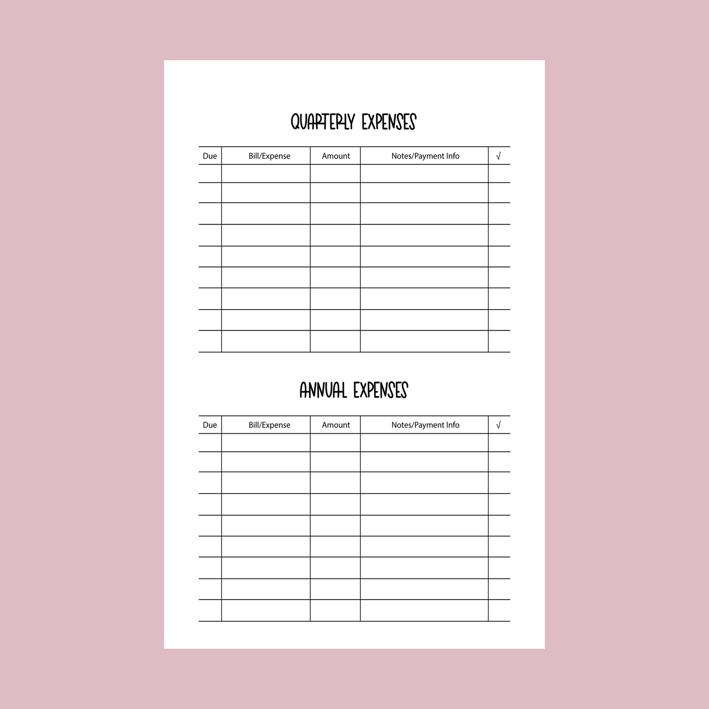 Pastel Leopard Budget Planner
