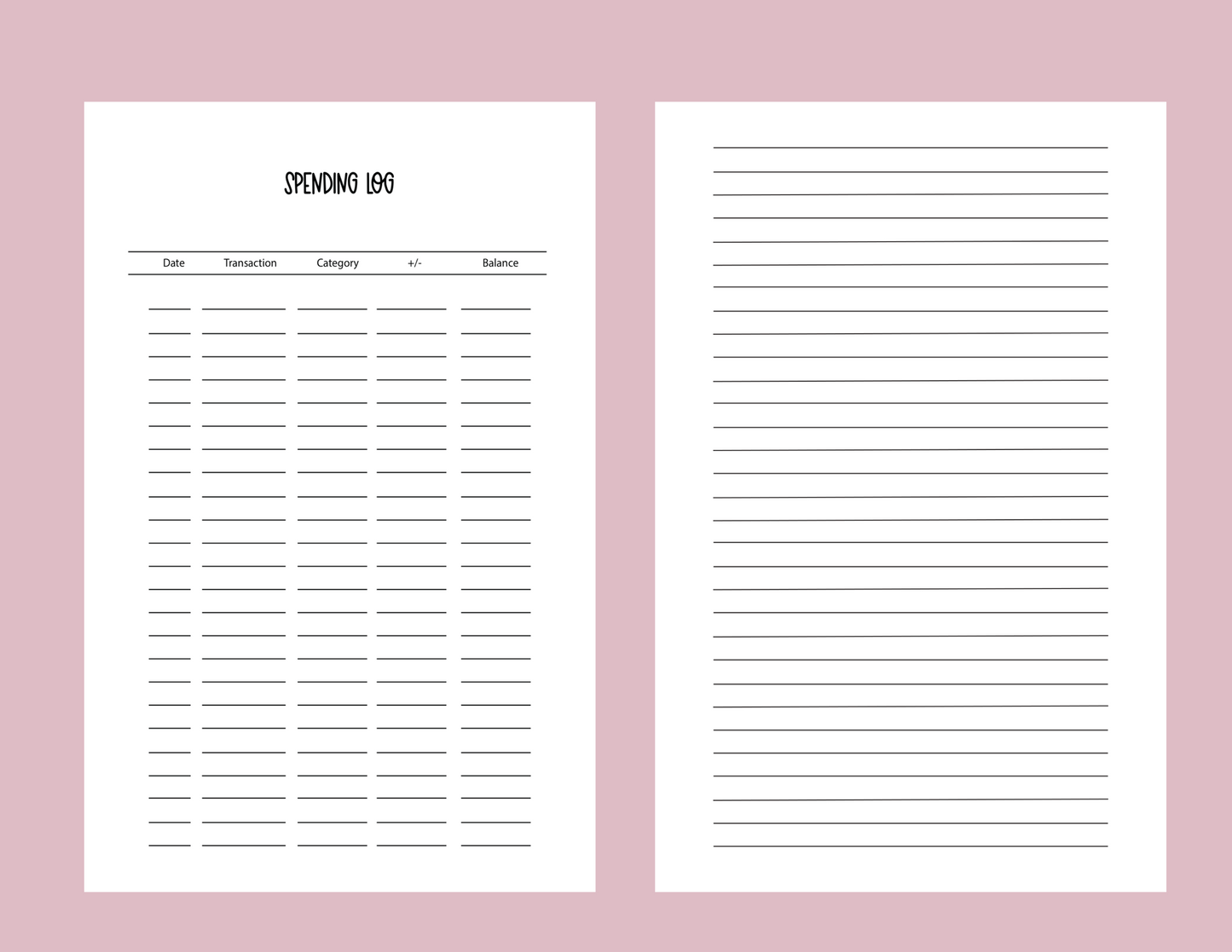 2025 Dated Pink Florals Budget Planner