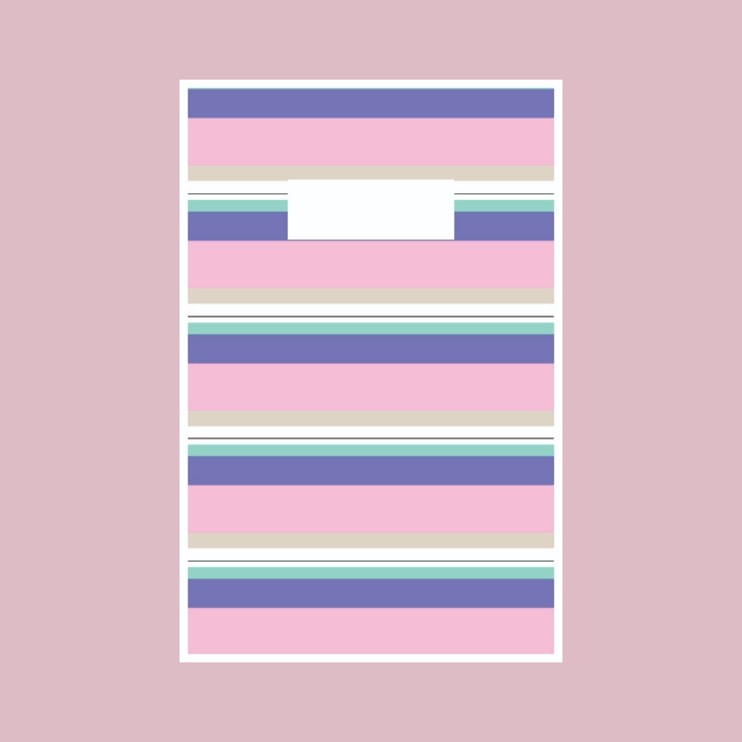 Lined Notebook - Pink Stripes