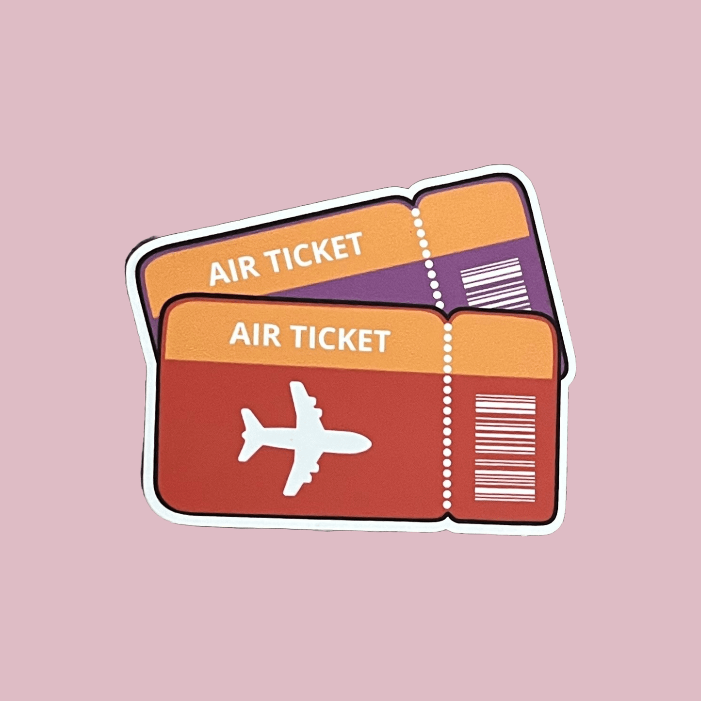 Airline Ticket Vinyl Die Cut Sticker