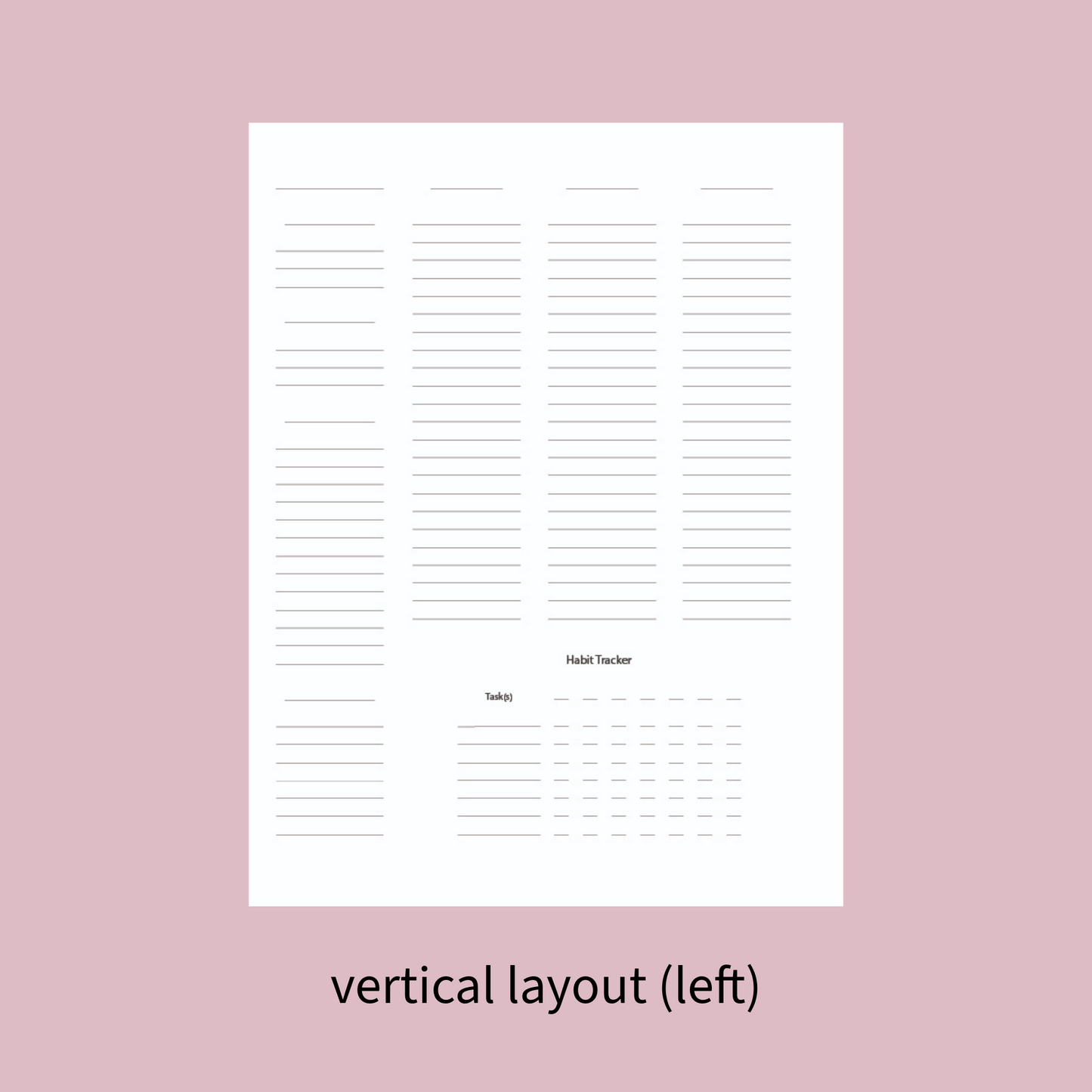 Pastel Leopard Undated Weekly Planner