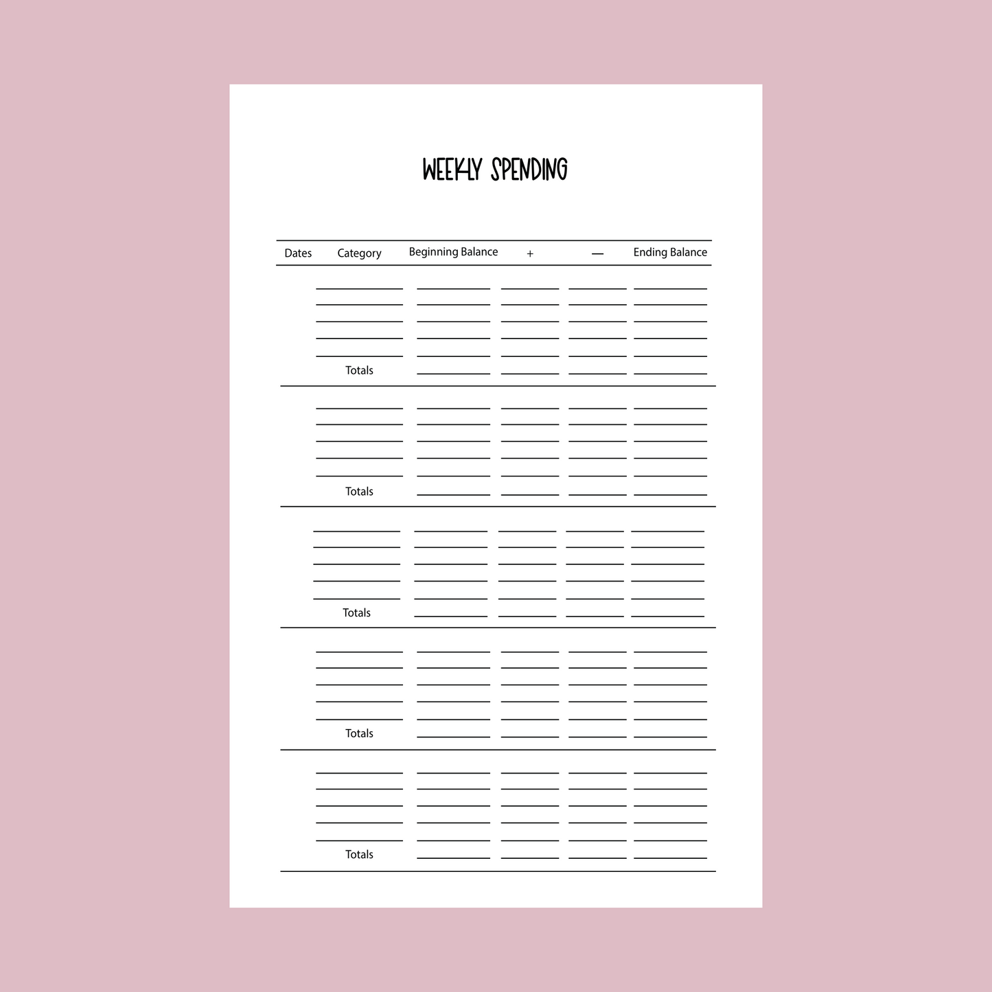 Pastel Leopard Budget Planner
