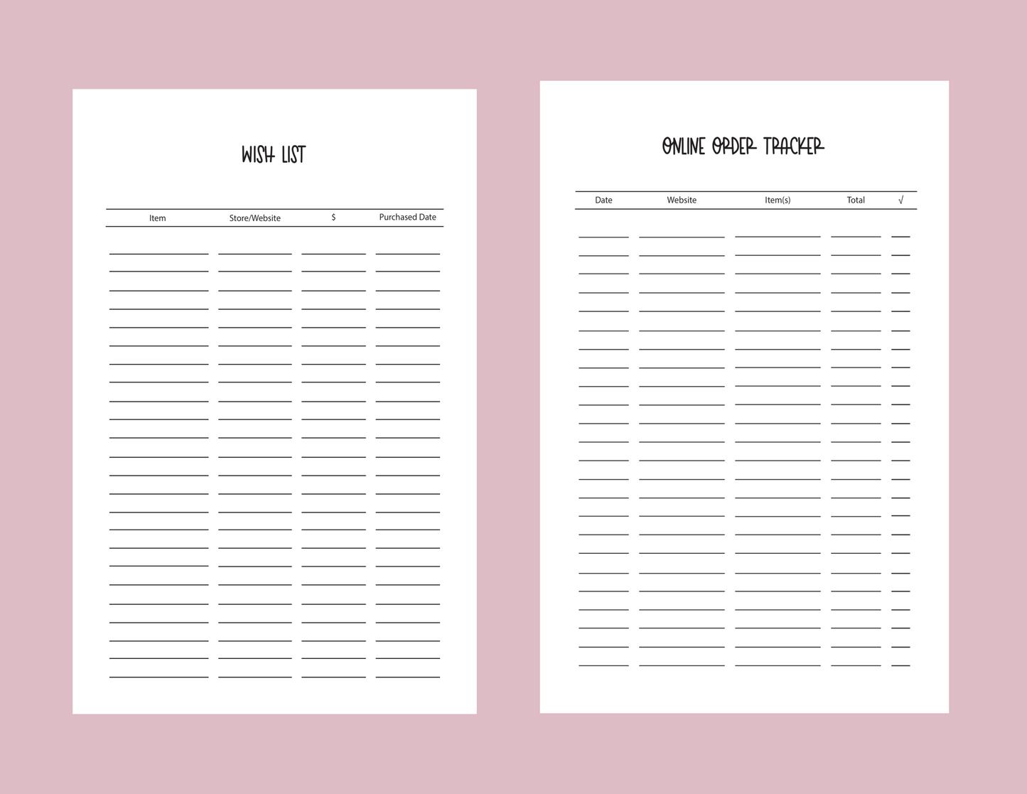2025 Dated Pink Florals Budget Planner