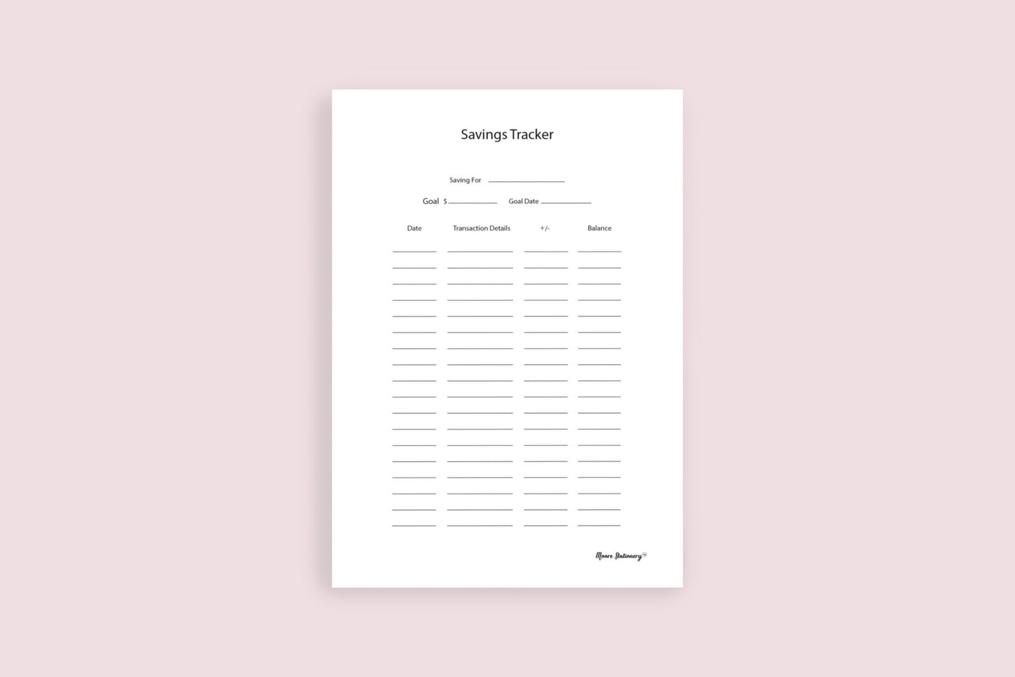 Savings Tracker