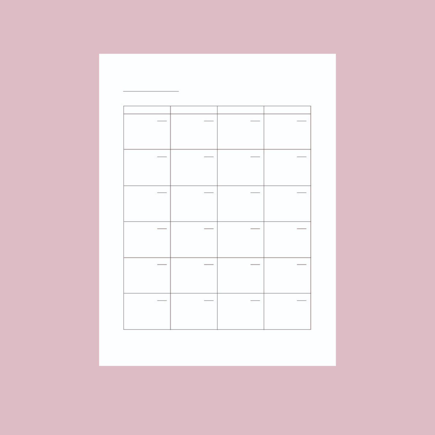 Pink Stripes Weekly Planner