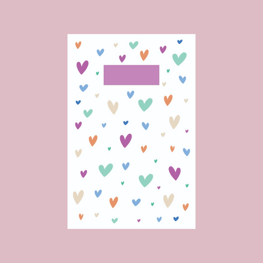 Colorful Hearts Lined Notebook