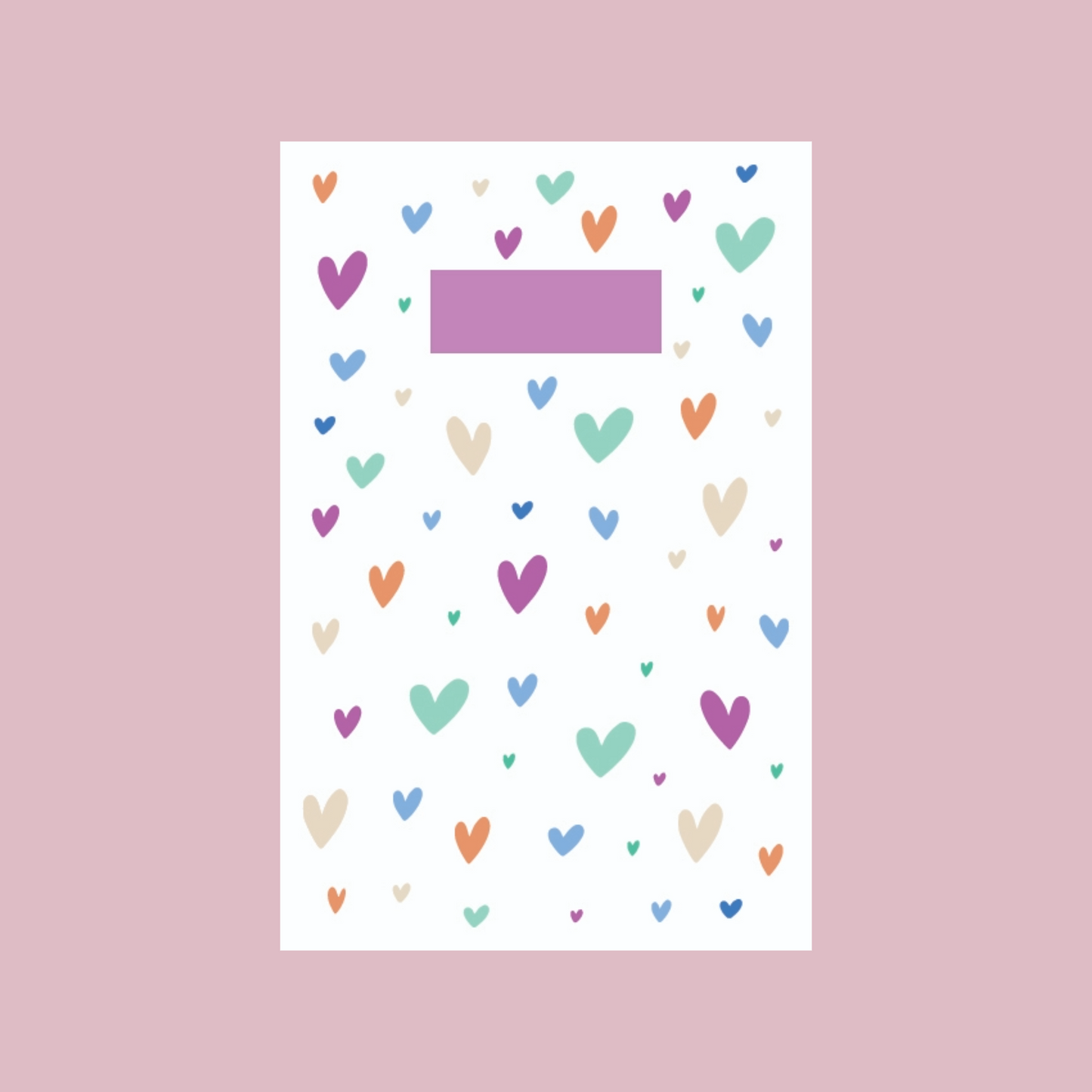 Lined Notebook   -   Colorful Hearts
