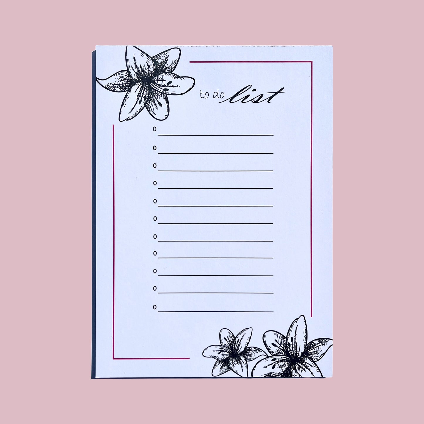 Lily To Do List Notepad