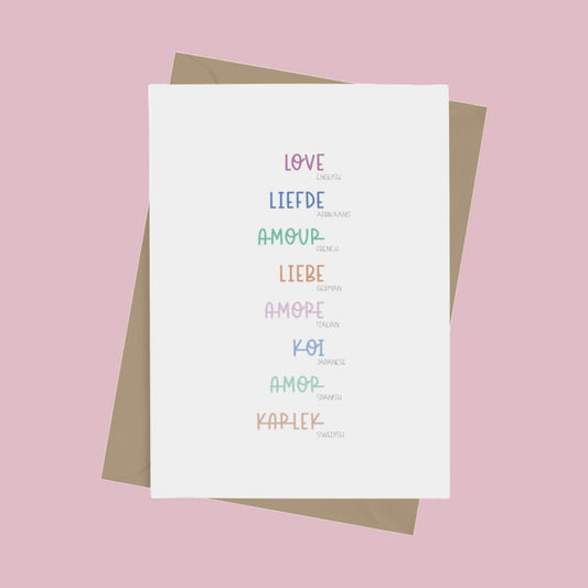 Love Languages Valentine's Day Greeting Card
